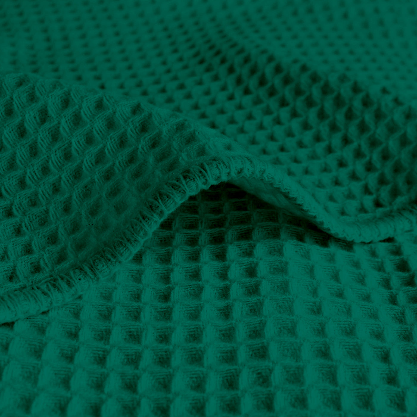 Waffle Weave Cotton Throw Blanket - Teal