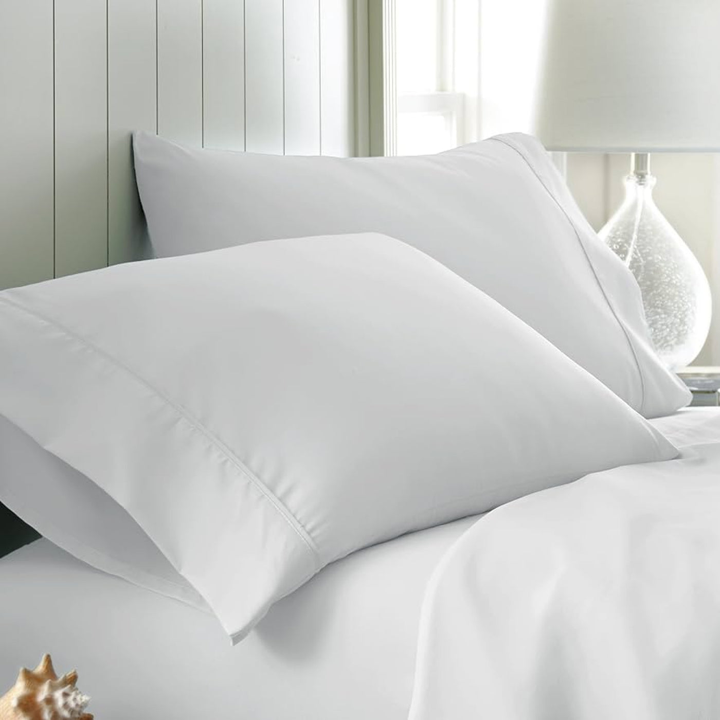 Set Of 2 - 300 TC Egyptian Cotton Pillow Covers - White