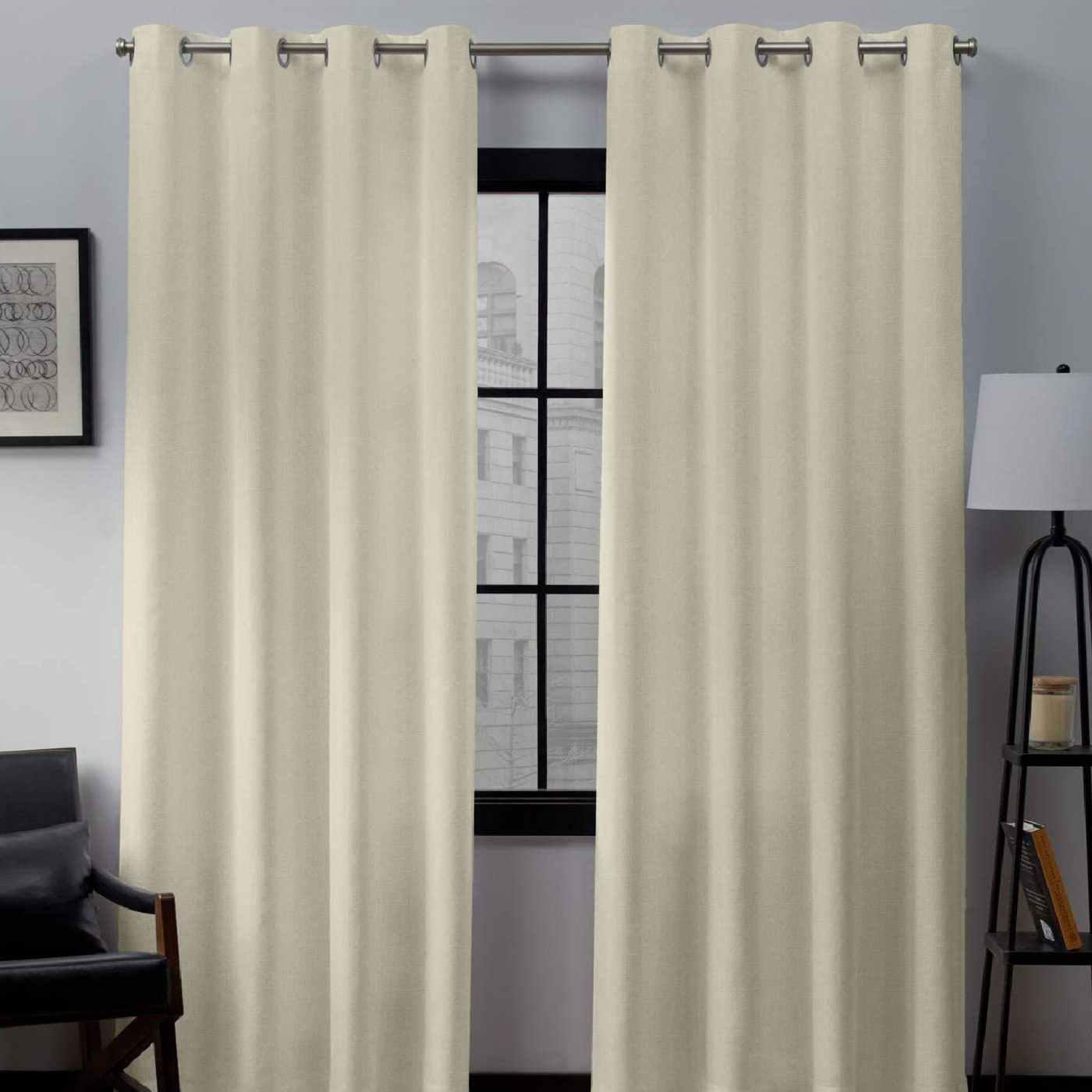 Grommet Curtains 1 Piece - White