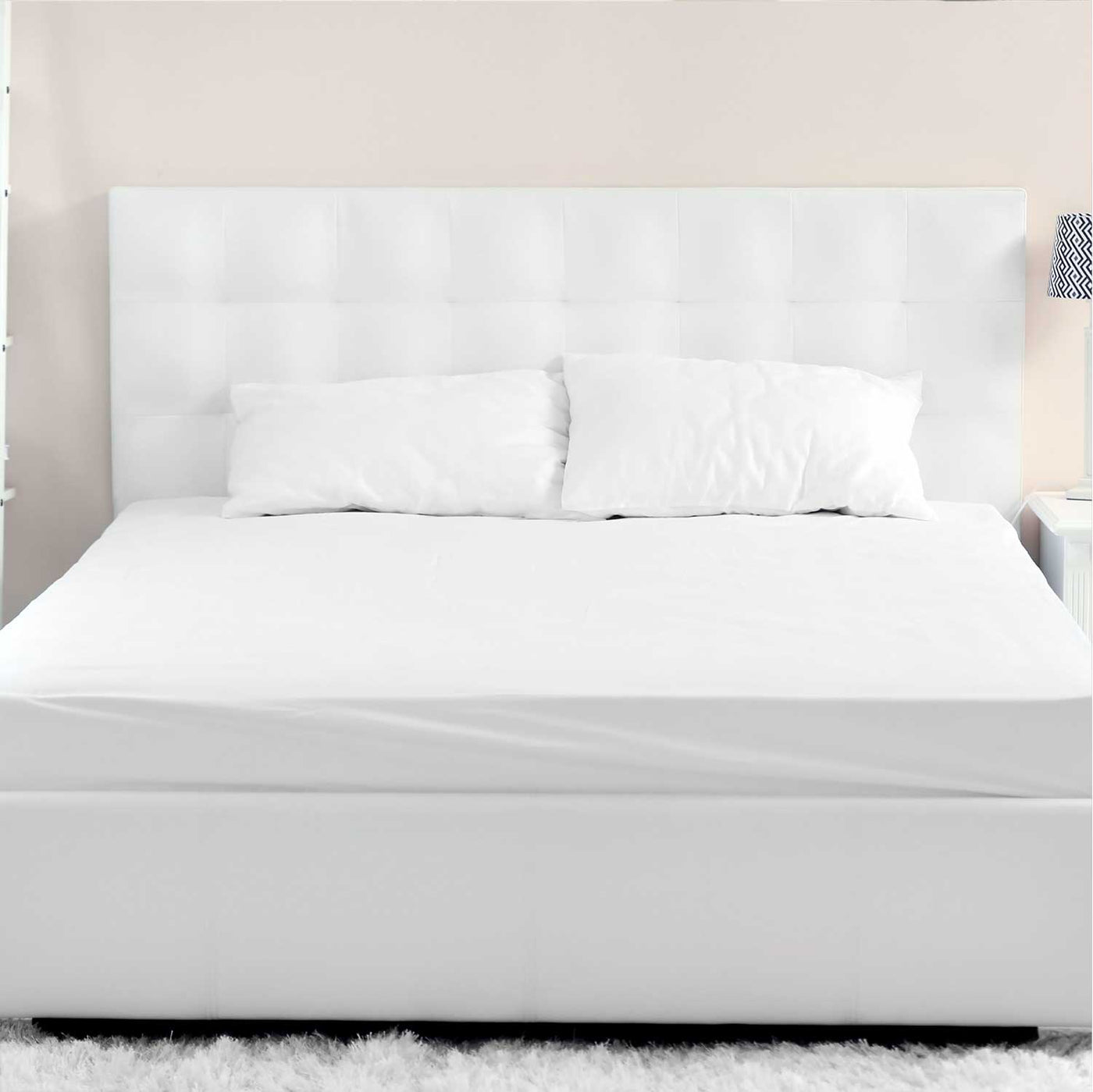 SOFT & COOLING TENCEL FITTED BED SHEET SET - WHITE