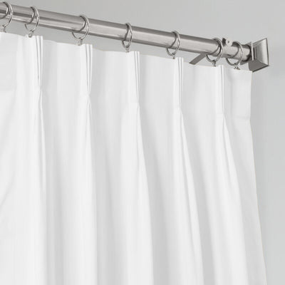 Triple Pinch Pleat 100% Blackout Curtain 1 Piece - White