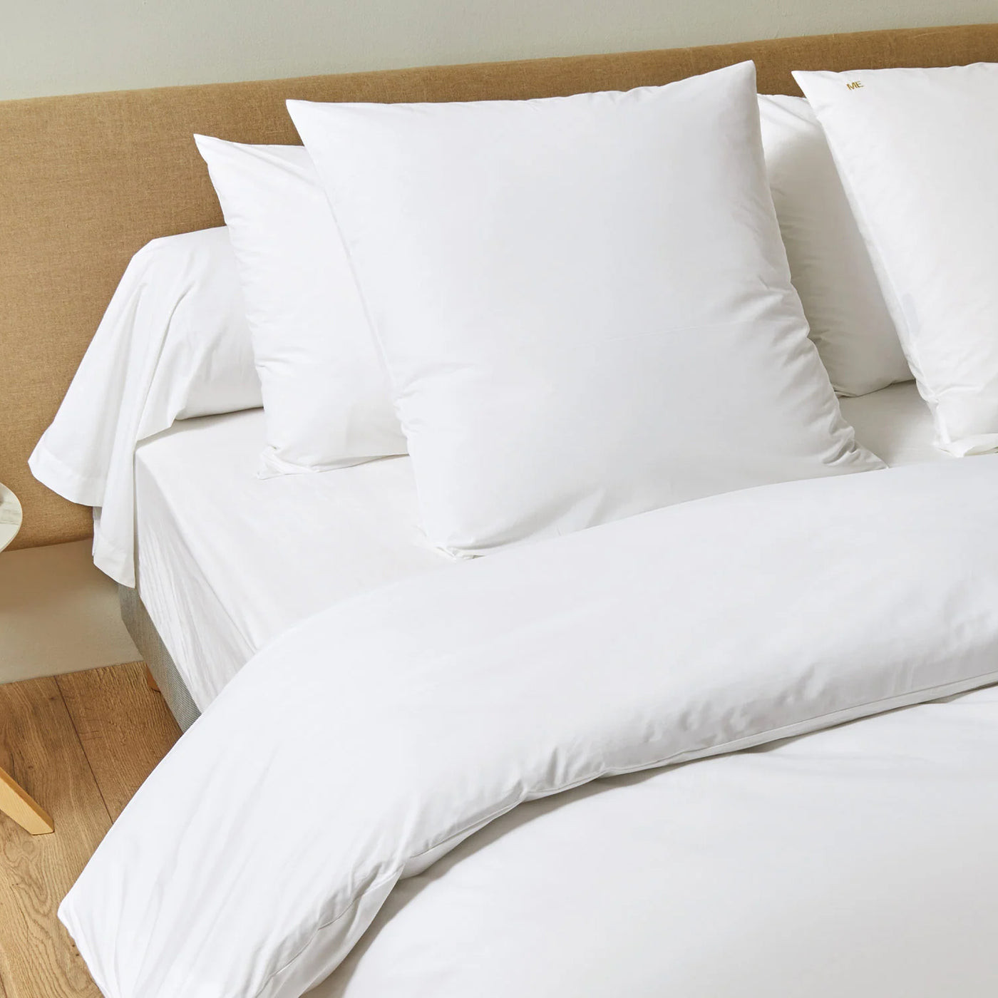 Solid 300 TC Egyptian Cotton Duvet Cover Set - White