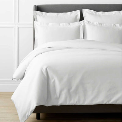 150 TC Pure Cotton 3 Pc Duvet Cover Set - Bedding Basics Collection - White