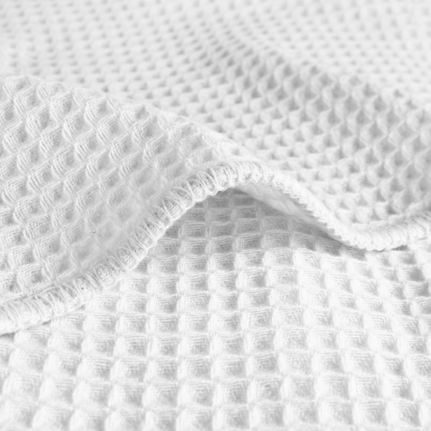 Waffle Weave Cotton Throw Blanket - White