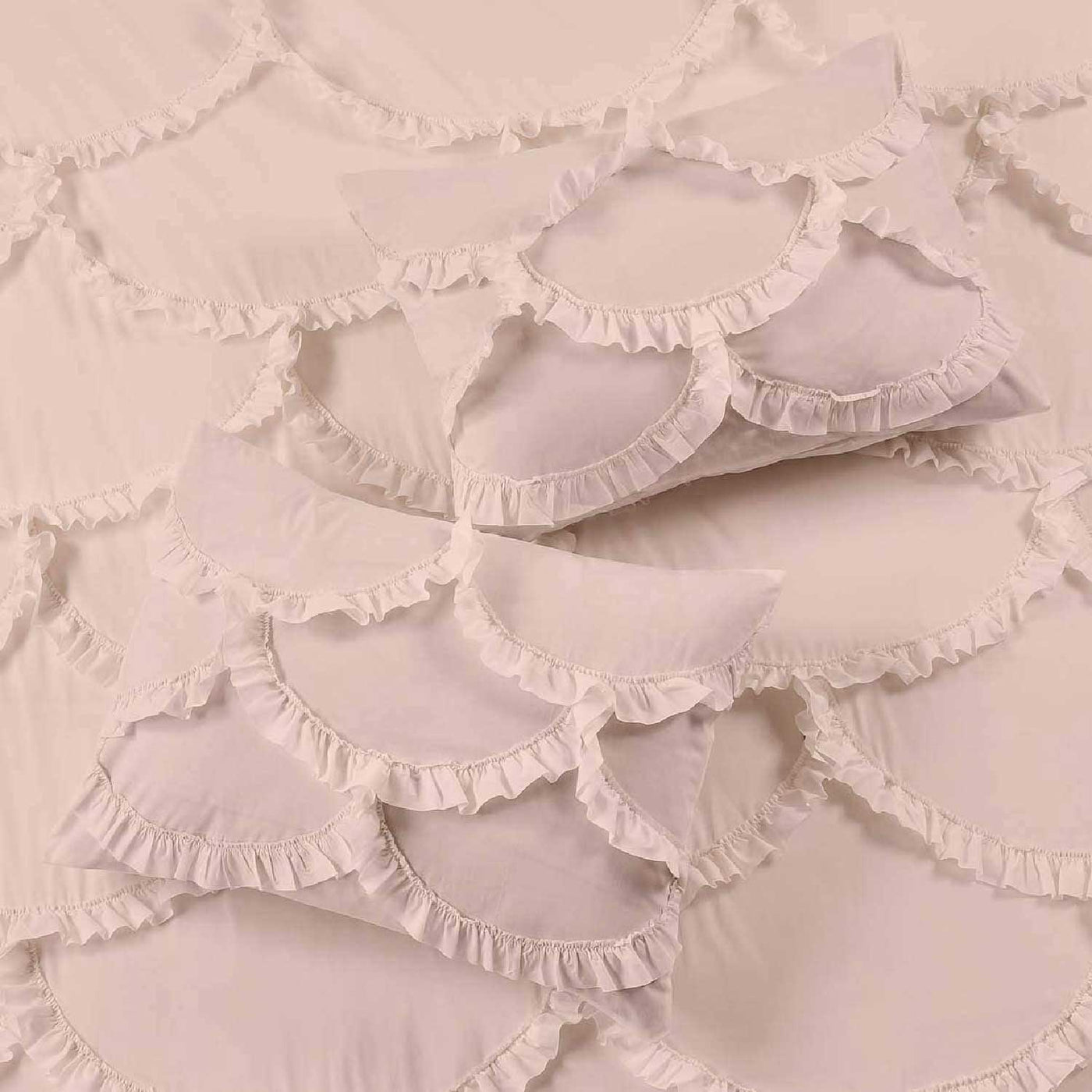 Sirena Shabby Chic 300 TC Egyptian Cotton Duvet Cover Set - Blush