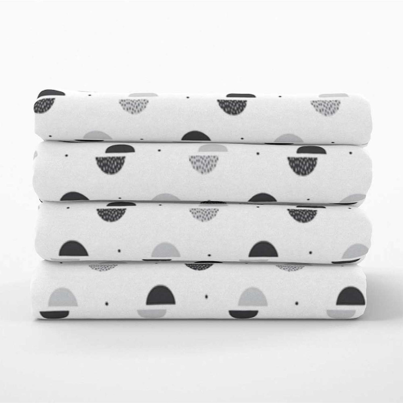 Printed 300 TC Egyptian Cotton 3 Piece Flat Bed Sheet - Lunar Love